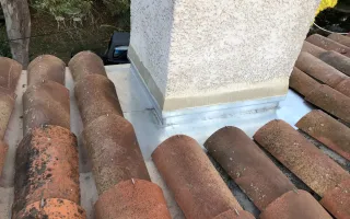 Abergement terminé avec couverture remise en place