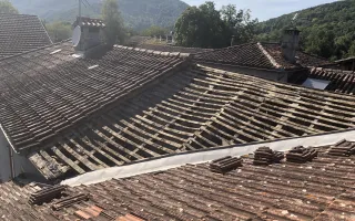 Liteaunage et ancienne noue en zinc