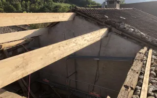 Nouvelles pannes sablière, intermédiaire et faîtière