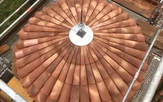 Vue de dessus de la tour finie