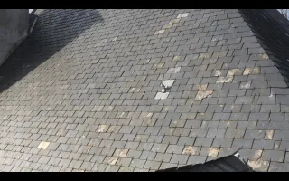 État de la couverture (avant remaniement et démoussage)